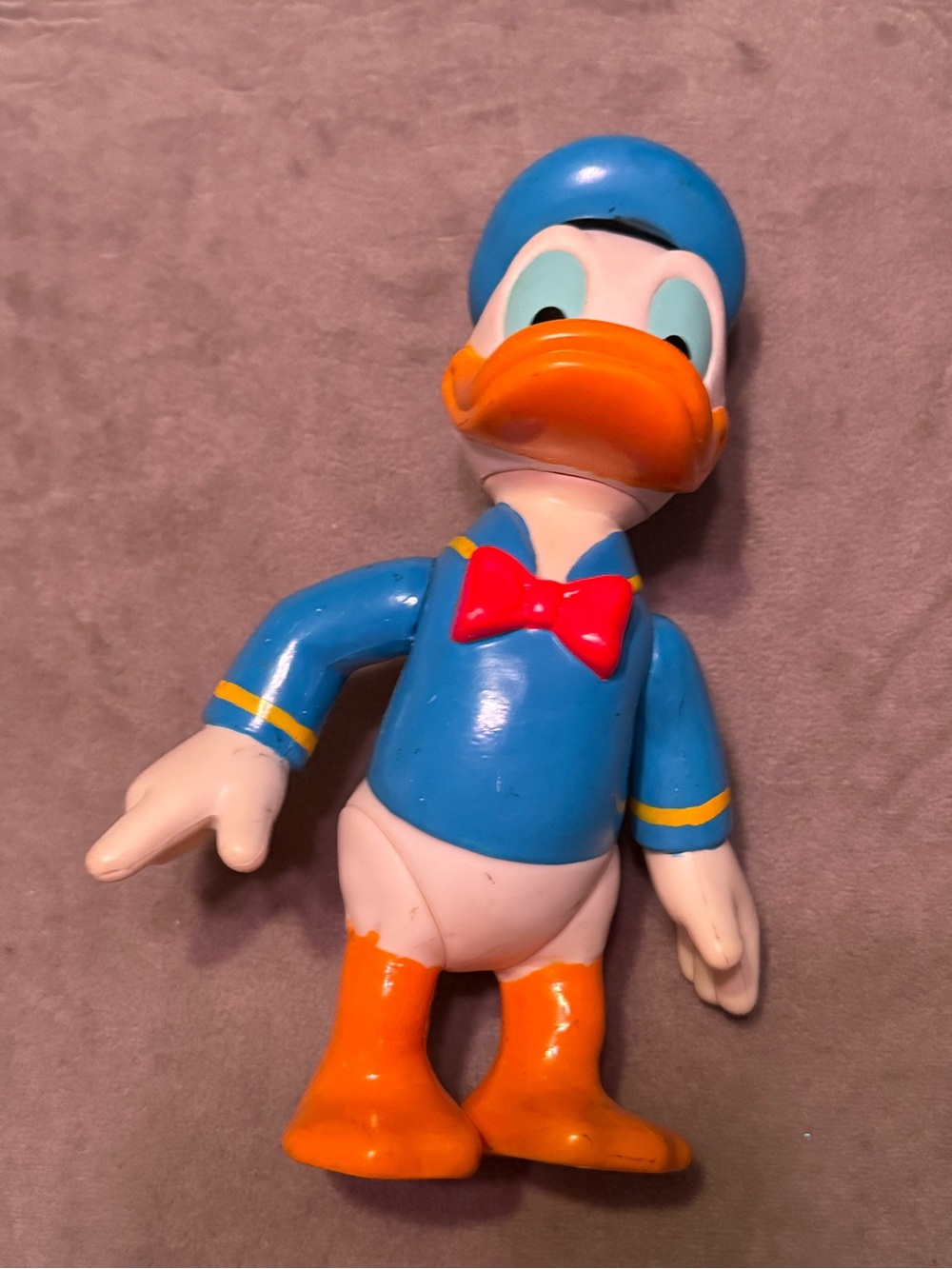 Vintage Disney Donald Duck Figure Blue Sailor Outfit Red Bow Tie